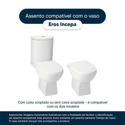 Tampa De Vaso Eros Branco Para Bacia Incepa