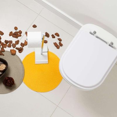 Tampa De Vaso Em Mdf Etna Branco Para Bacia Icasa