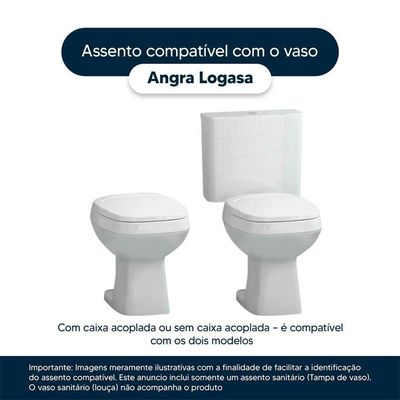 Tampa De Vaso Em Mdf Angra Branco Para Bacia Logasa