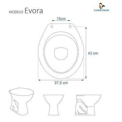 Tampa De Privada Em Mdf évora Cinza Prata Para Bacia Luzarte