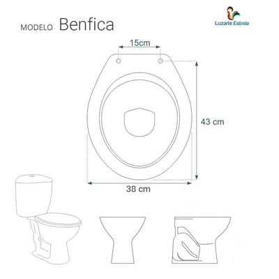 Tampa De Vaso Sanitário Benfica Branco Para Bacia Luzarte