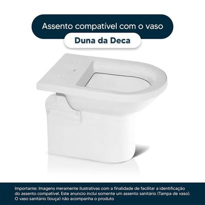 Tampa De Vaso Em Mdf Duna Branco Para Bacia Deca