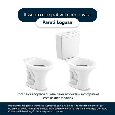 Tampa De Vaso Parati Bege Areia Para Bacia Logasa 6lpf