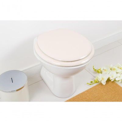 Tampa De Vaso Sanitario Almofadada Flamingo Biscuit (bege Claro) Para Bacia Incepa