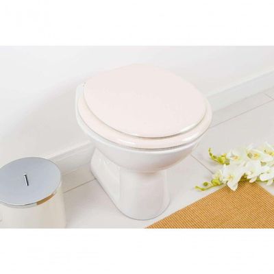 Tampa De Vaso Sanitario Almofadada Azalea Pergamon (bege Claro) Para Bacia Celite