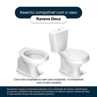 Tampa De Vaso Sanitario Almofadada Ravena Creme Para Bacia Deca