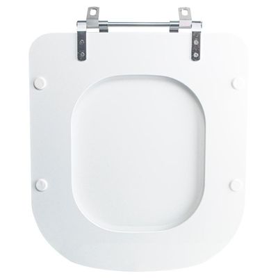 Tampa Vaso Sanitário Madeira Laqueada Debba Branco Para Bacia Roca