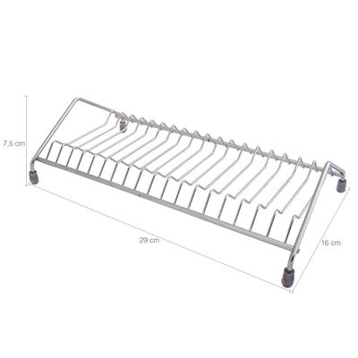 Suporte Porta 18 Pratos Organizador Armário Cozinha Cromado