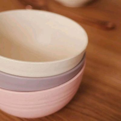 Kit 50 Bowls Bambu Plástico 12x6cm Cumbucas Tigelas Coloridas Sobremesas Frutas