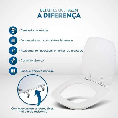 Tampa De Vaso City Branco Para Bacia Celite