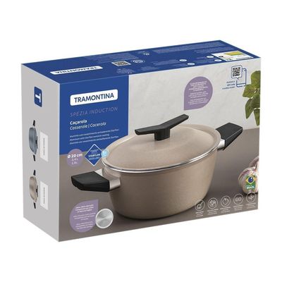 Caçarola Tramontina Spezia Induction Alumínio Antiaderente Starflon Excellent Azul Ardósia 20 Cm Tramontina