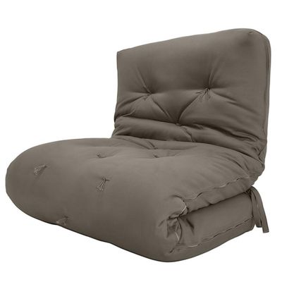 Futon Solteiro Dobrável Oriental Confort Cinza