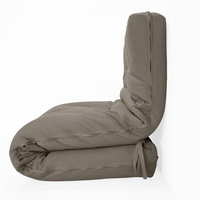 Futon Solteiro Dobrável Oriental Confort Cinza