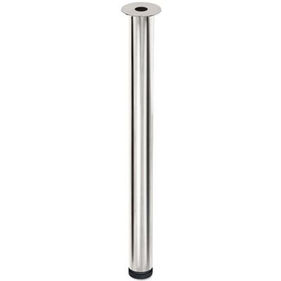 Pé para Mesa de Jantar com Regulagem 7,6x75cm Cromado Palito Redondo Aço Carbono Dimec