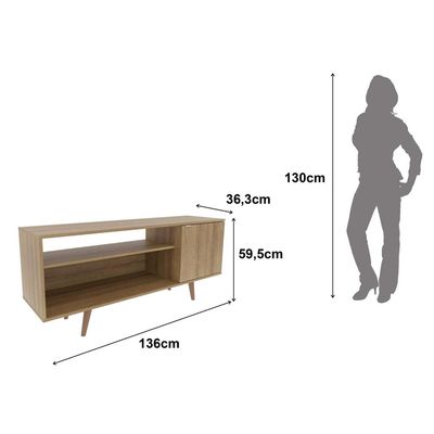 Rack Para TV até 42'' Com 1 Portas R1486 Amêndoa