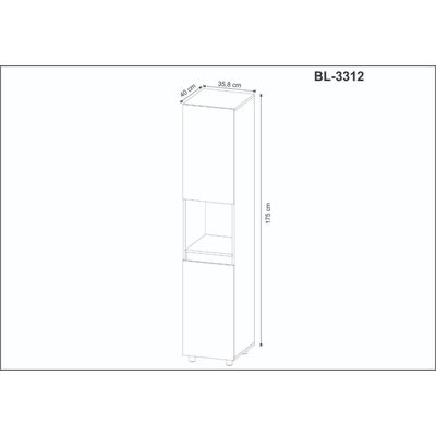 Balcão Bebedouro Multiuso com 2 Portas BL3312 Tecnomobili
