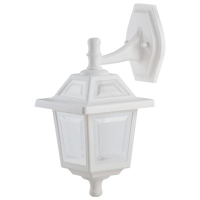 Arandela 22x39cm Luminária De Parede Branca Lente Fosca Lâmpada E27 Ravena Dital