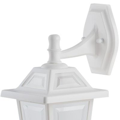 Arandela 22x39cm Luminária De Parede Branca Lente Fosca Lâmpada E27 Ravena Dital