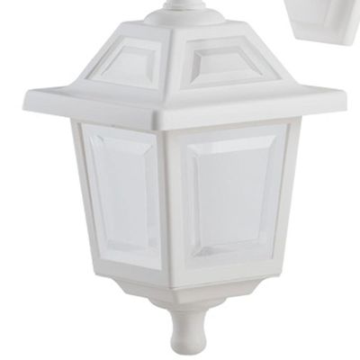 Arandela 22x39cm Luminária De Parede Branca Lente Fosca Lâmpada E27 Ravena Dital