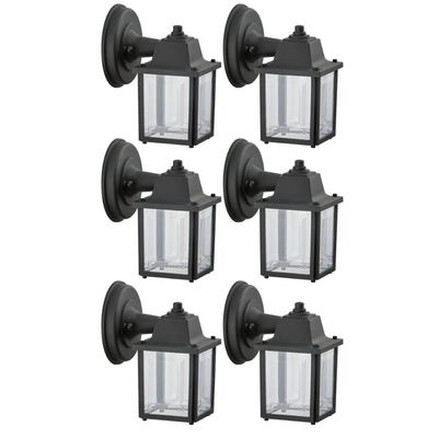 Jogo 6 Arandelas Clássicas Vintage Retro Grega Preta Luminária E27 Bivolt Jardim Muro Dital
