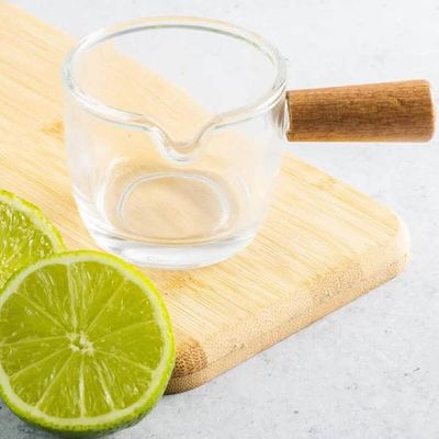 5 Molheiras Lyor de Vidro 100ml Cabo de Bambu Restaurante Cremeira Caldas Molhos