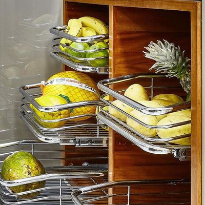 Gaveta Fruteira Deslizante Aço Inox Masutti Aramada 67x47x13cm Cozinha Multiuso