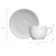 Jogo 4 Xícaras de Café com Pires 75ml em Porcelana Chevron Germer Branco