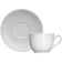Jogo 4 Xícaras de Café com Pires 75ml em Porcelana Chevron Germer Branco