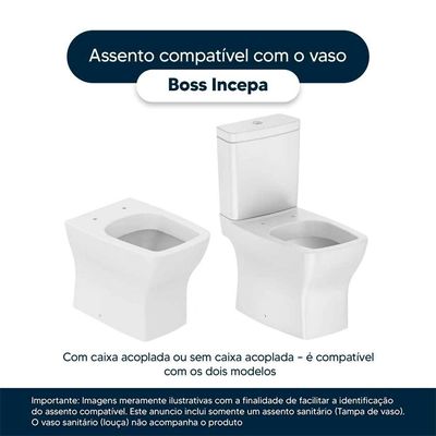 Tampa De Vaso Boss Branco Para Bacia Incepa