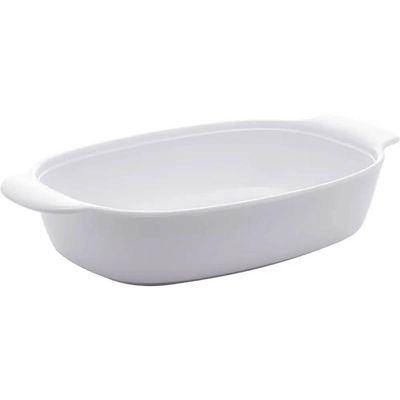 2 Travessas Melamina Branca P e M com Alças Laterais para Servir Arroz Saladas Lyor