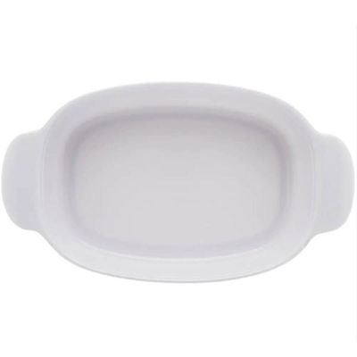 2 Travessas Melamina Branca P e M com Alças Laterais para Servir Arroz Saladas Lyor
