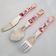 Conjunto de Talheres Minnie Rosa 3 Peças Garfo Faca Colher Inox Disney Infantil Simonaggio