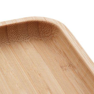 Bandeja de Bambu Square Lyor 17x17cm Prato Pequeno Quadrado para Servir Casa Eventos