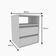 Mesa de Cabeceira 2 Gavetas MC25 Nova Mobile Noce e Branco