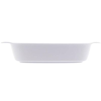 Kit 24 Travessas Lyor 31,5x18cm Melamina Branca Oval com Alça Milão Restaurante