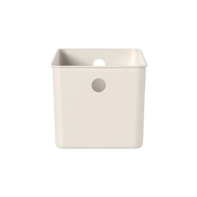 Kit 2 Caixas Organizadoras Multiuso 6,6L Flow Cestos Retangulares 33x15cm Bege Ou