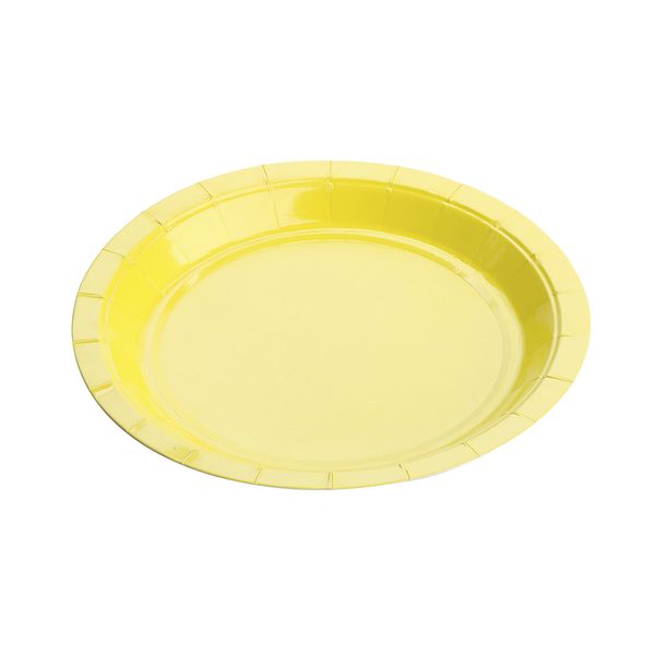 Prato Papel Silver Liso Amarelo com 10 Unidades
