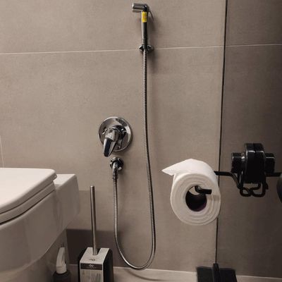 Suporte Porta Papel Higiênico Fixação Ventosa Preto Fosco Faciliti Papeleira