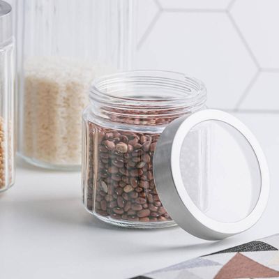 Pote de Vidro Borossilicato Porta Mantimentos Lyor 870ml Tampa Inox Sydney