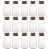 Kit 15 Mini Potes Tampa Rolha 100ml Vidro Lyor Lembrancinhas Porta Mantimentos Decorativo