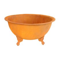 Lenheiro Lareira Braseiro Envelhecida Externa em Ferro 84cm