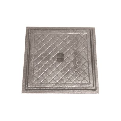 Tampa Tampão de Chão Simples Ferro Fundido Inspeção 40x40cm