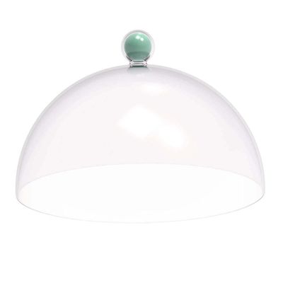 Kit 2 Porta Bolo com Cúpula e Pé 30cm Verde Menta Bubble Crippa Boleira Tortas Doces