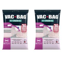 Kit 2 Vac Bag Jumbo Ordene 110x100cm Saco a Vácuo Plástico Edredom Casacos