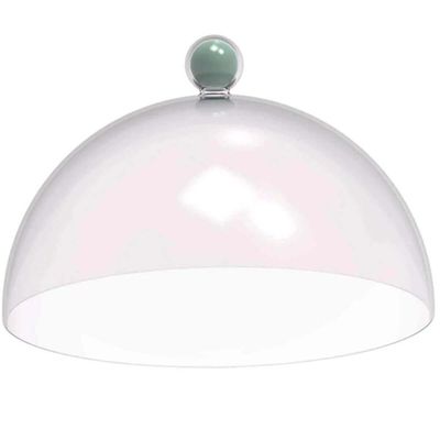 Kit 8 Cúpulas Plástico 25cm Bolos Tortas Doces Pratos Verde Menta Bubble Crippa
