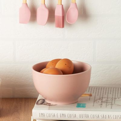 Conjunto 48 Bowls de Cerâmica Rosa Cronus Lyor Cumbucas para Restaurantes Açai Petiscos