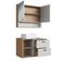 Gabinete 80cm Helena Mel Arenas com Cuba Branca e Espelheira Com 2 Portas Armário para Banheiro