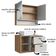 Gabinete 80cm Helena Mel Arenas com Cuba Branca e Espelheira Com 2 Portas Armário para Banheiro
