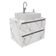 Balcão Gabinete Suspenso para Banheiro 60cm com 2 Gavetas BN3607 Mármore Branco- SEM CUBA