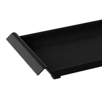 Kit 6 Bandejas de Servir com Alças 34x19cm Plástica Pretas Café da Manhã Coza Casual